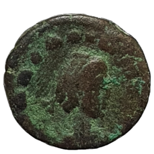 Império Romano, Arcádio, AE4, bronze, cruz cristã