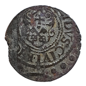 Riga (Livônia), solidus, prata baixa, 1621 a 1634, rei Gustavo II Adolfo