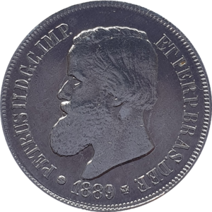 Brasil, Império, 500 réis 1889, prata