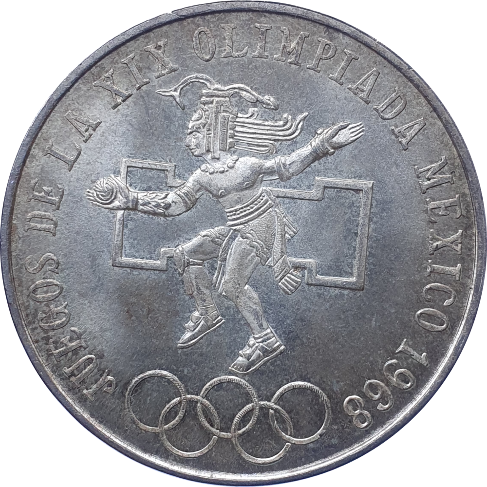 Numismática. Moeda de Prata do México 25 Pesos 1968 - Jogos Olímpicos -  Numismática Trato Feito - cédulas e moedas