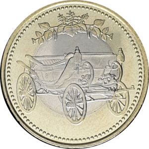 Japão, 500 ienes 2019, comemorativa, bimetálica, 30 anos do reinado Heisei