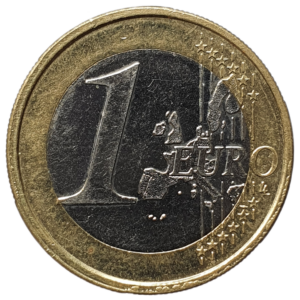 Luxemburgo, 1 euro 2002, bimetálica
