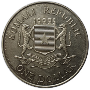 Somália, 1 dólar 2005, papa Bento XVI (EXONÚMIA)