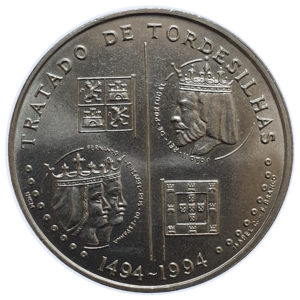 Portugal, 200 escudos 1994, cuproníquel, Tratado de Tordesilhas