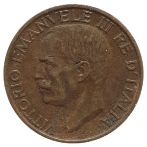 Itália, 10 centesimi 1922, abelha