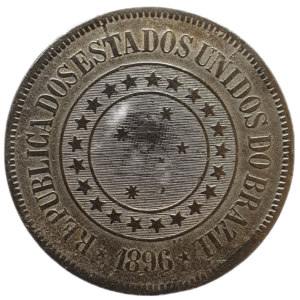 Brasil, República, 200 réis 1896, cuproníquel