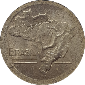 Brasil, 2 cruzeiros 1946, mapa do Brasil