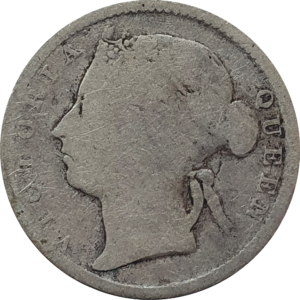 Estabelecimentos dos Estreitos (Straits Settlements), 10 cents 1894, prata 0.800, 2.6 g, 18 mm, KM# 11