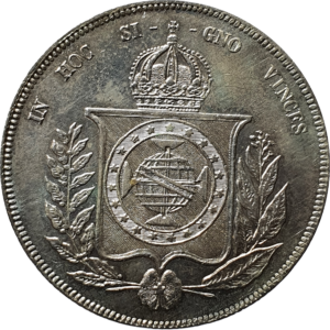 Brasil, Império, 1000 réis 1863, prata