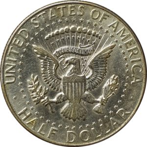 Estados Unidos, 1/2 dólar 1967, prata, JF Kennedy