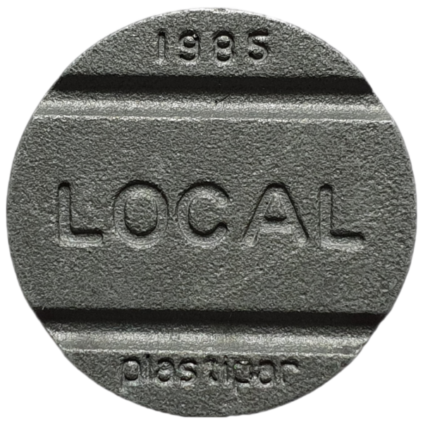 Brasil, ficha telefônica LOCAL, Plastipar, 1985