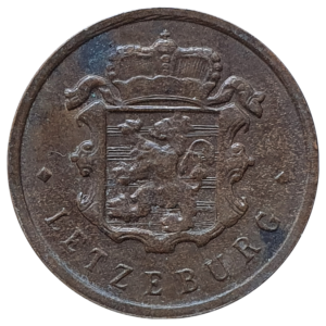 Luxemburgo, 25 centimes 1947, bronze, 2.5 g, 19 mm, km# 45