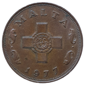 Malta, 1 cent 1977, bronze, 7.1 g, 26 mm, km# 8