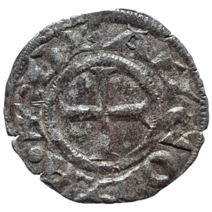 Ancona (República na Itália Medieval), denaro, prata baixa, 0.6 g, 16 mm, 1250 a 1348, Biaggi# 42