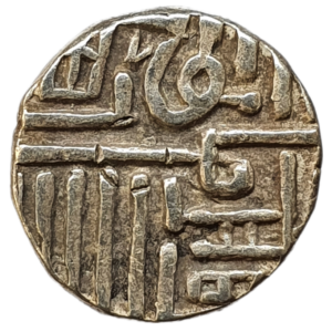 Porbandar (estado principesco indiano), 1 kori 1570 a 1890, prata, 4.7 g, 15 mm, C# 38