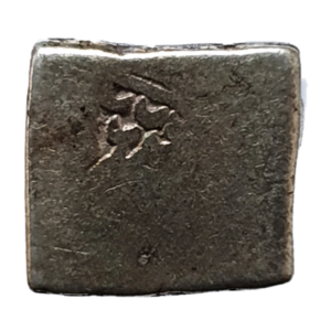 Império Máuria, Índia Antiga, Ashoka e sucessores, karshapana, prata, 12 x 11mm, 3.3g, 272 a 185 aC