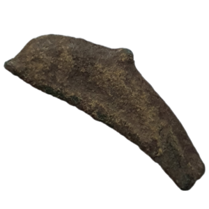 Olbia, Grécia Antiga, proto-moeda em formato de golfinho, bronze, 25 x 9mm (maior extensão), 1.5g, 550 a 350 aC