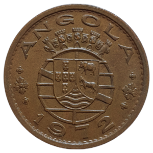 Angola (província portuguesa), 1 escudo 1972, bronze, 8 g, 26 mm, km# 76
