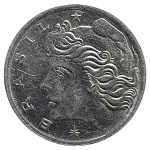 Brasil, 1 centavo 1975, aço inox, 1.77 g, 17 mm, km# 585, FAO, cana-de-açúcar