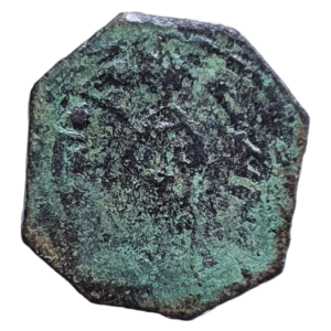 Sicília (Itália Medieval), 1 follaro, 1130 a 1154 dC, cobre, 2 g, 17 mm