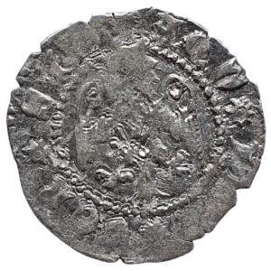 Aquiléia (Patriarcado na Itália Medieval), 1 denaro, 1402 a 1411 dC, prata, 0.8 g, 18 mm