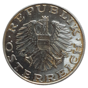 Áustria, 10 schilling 1987, níquel revestido de cupro-níquel, 6.25g, 26mm, km# 2918