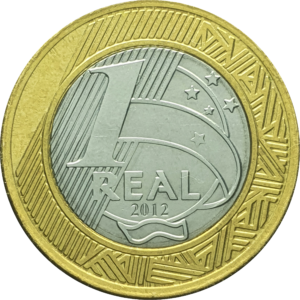 Brasil, 1 real 2012, bimetálica, Entrega da Bandeira Olímpica