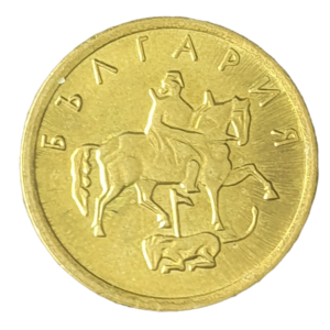 Bulgária, 1 stotinka 2000, aço revestido de bronze, 1.8g, 16mm, km# 237a, variedade magnética