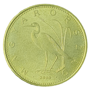 Hungria, 5 forint 2019, níquel-latão, 4.2g, 21.2mm, km# 847