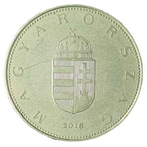 Hungria, 10 forint 2016, cuproníquel, 6.1g, 24.75mm, km# 848