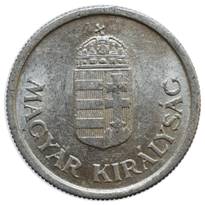 Hungria, 1 pengo 1941, alumínio, 1.5g, 23.7mm, km# 521
