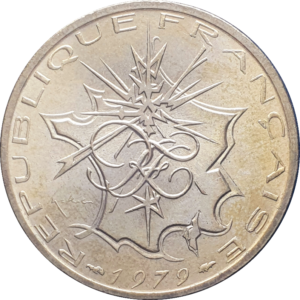 França, 10 francos 1979, cupro-alumínio-níquel, 10g, 26mm, km# 940, linda!!