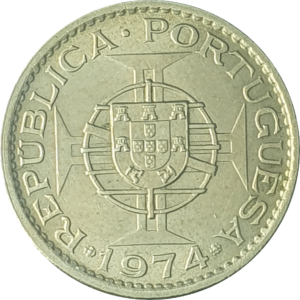 Angola, 2 ½ escudos 1974, cuproníquel, 3.5g, 20mm, km# 77, linda!