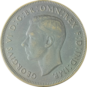 Austrália, 1 penny 1944, bronze, 9.45g, 30.8mm, km# 36