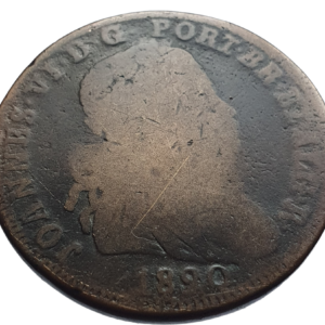 Portugal, 40 réis 1820, bronze, 37.1g, 35mm, km# 370, pataco canhão