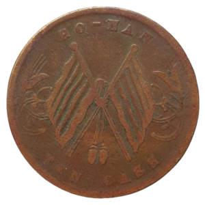 Honan (província chinesa), 10 cash 1913, cobre, 7.2 g, 28 mm, Y# A392.1