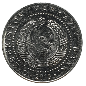 Uzbequistão, 100 so'm 2018, aço revestido de níquel, 2.5 g, 20 mm, km# 37