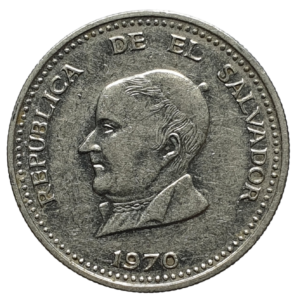 El Salvador, 50 centavos 1970, níquel, 3.9 g, 20 mm, km# 140