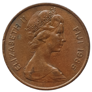 Fiji, 2 cents 1985, bronze, 3.85 g, 21.1 mm, km# 50