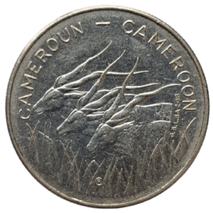 Camarões (República), 100 francos 1980, níquel, 7 g, 25.5 mm, km# 17