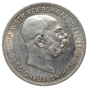 Império Austro-Húngaro, 2 corona 1912, prata 0.835, 10 g, 27.1 mm, km# 2821