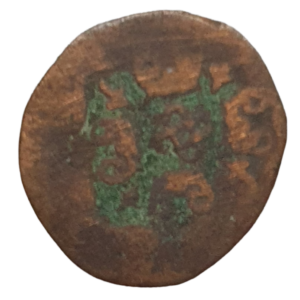 Gelderland (ducado dos Países Baixos espanhóis), 1 korte (ou 2 mites) 1558 a 1565, cobre, 1.4 g, 18 mm, Filipe II