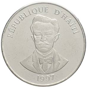 Haiti, 5 centimes 1997, aço revestido de níquel, 3.1 g, 19.9 mm, km# 154