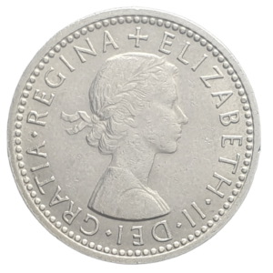 Reino Unido, 6 pence 1963, cuproníquel, 2.8 g, 19 mm, km# 903