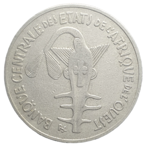 Estados da África Ocidental, 100 francos 1969, níquel, 7 g, 28 mm, km# 4