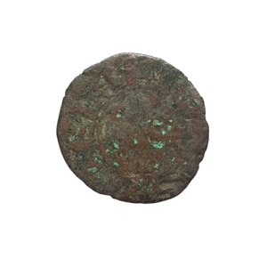 França, Francis I, denier bourdelais, 1518 a 1520, prata 0.047, 0.5 g, 19 mm