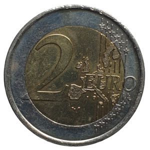Portugal, 2 euros 2002, bimetálica, 8.5 g, 25.75 mm, km# 747