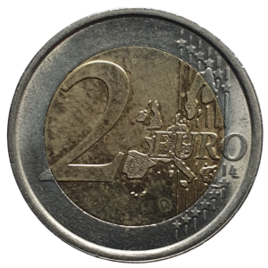 Itália, 2 euros 2002, bimetálica, 8.5 g, 25.75 mm, km# 217, Dante Alighieri