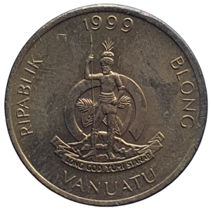 Vanuatu, 1 vatu 1999, níquel-latão, 2 g, 17 mm, km# 3