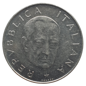 Itália, 100 liras 1974, acmonital, 8 g, 27.8 mm, km# 102, Guilherme Marconi, inventor do rádio